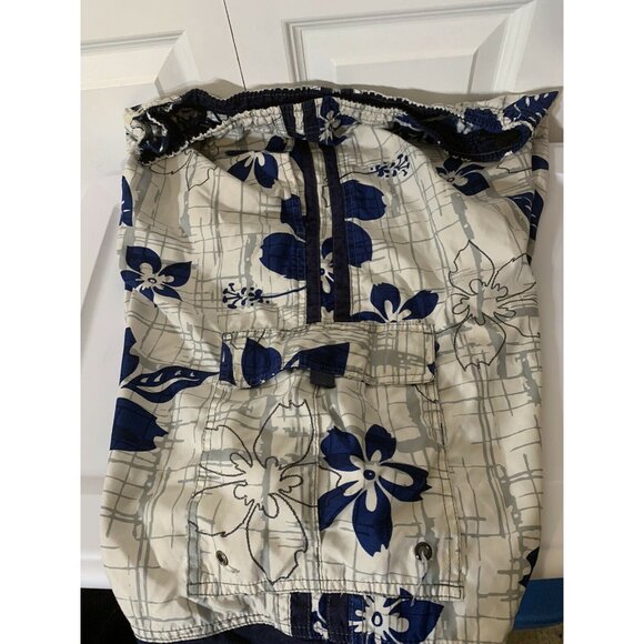 Burnside‎ Men's Sz L Board Swim Shorts MultiColor Blue White Missing drawstring - Picture 3 of 9